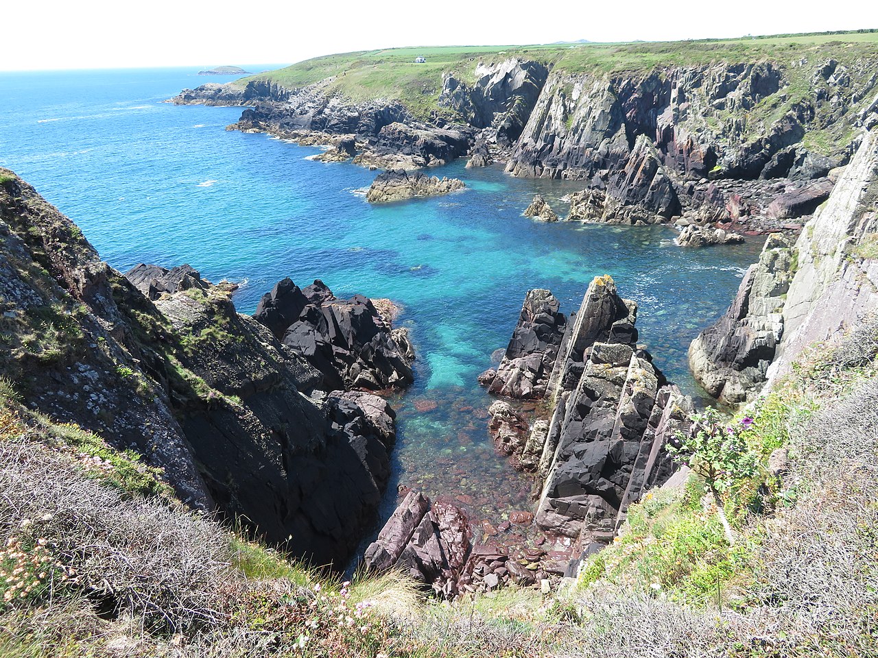 CC BY-SA 4.0 - area around Porth Coch Mawr and Porth y Ffynnon, W of Porthclais, Sir Benfro - Pembrokeshire, Wales