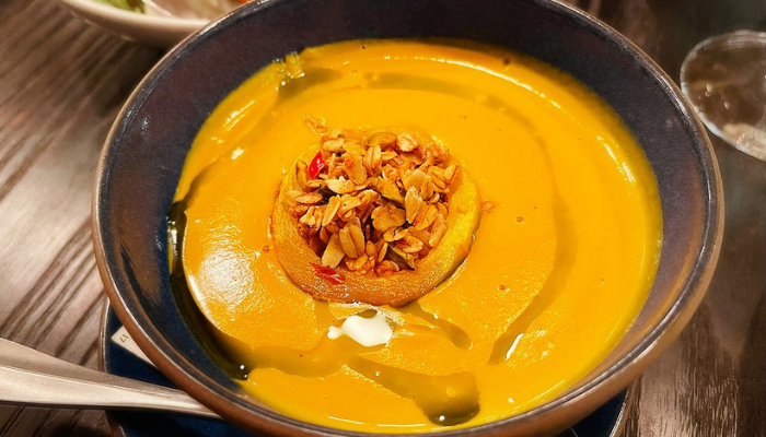 Bowl of vegetable soup
