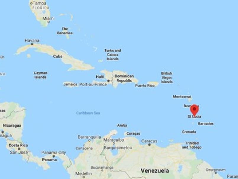 Map of Caribbean