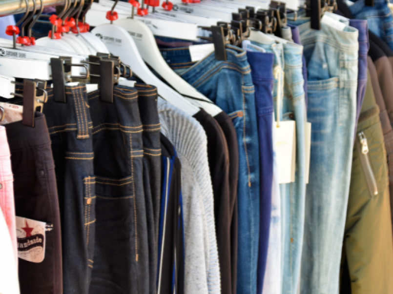 Clothes on a rack