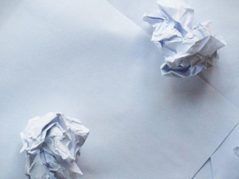 Scrunched up paper