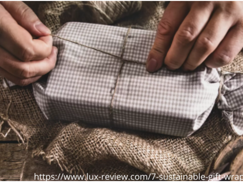 Someone wrapping a present in cloth