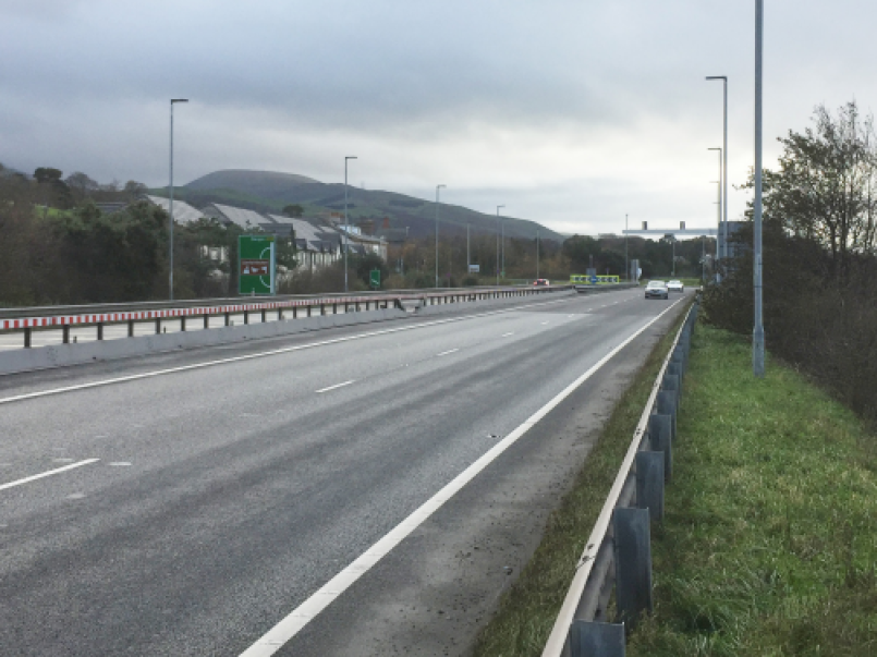 Junctions 14-16 of the A55 at Llanfairfechan