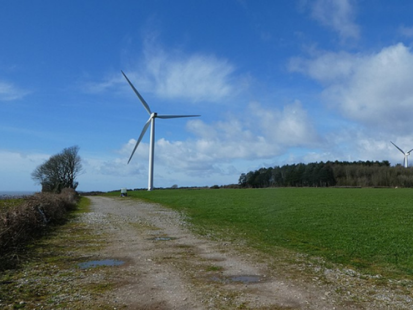 Picture of wind turbines/Llun o dyrbinau gwynt