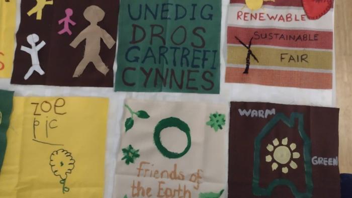 Photo of the community quilt